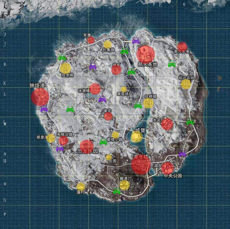 雪地地图资源分布图 · iefans